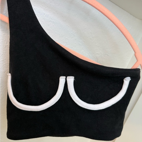 Heiress Beverly Hills One Shoulder Black Crop Top – Size Small - Picture 5 of 8